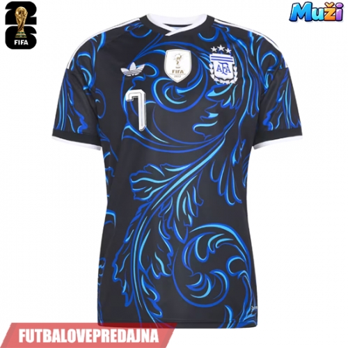 Lacne Muži Futbalové dres Argentína Rodrigo De Paul #7 MS 2026 Krátky Rukáv - Preč